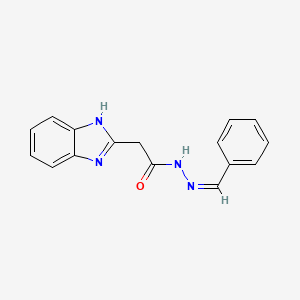 2-(1H-1,3-benzodiazol-2-yl)-N'-[(E)-phenylmethylidene]acetohydrazide