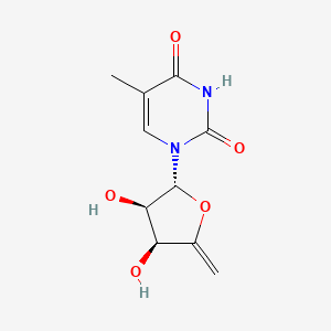 1-[(2R,3R,4S)-3,4-dihydroxy-5-methylideneoxolan-2-yl]-5-methylpyrimidine-2,4-dione