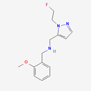 {[1-(2-fluoroethyl)-1H-pyrazol-5-yl]methyl}[(2-methoxyphenyl)methyl]amine