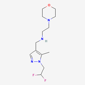 {[1-(2,2-difluoroethyl)-5-methyl-1H-pyrazol-4-yl]methyl}[2-(morpholin-4-yl)ethyl]amine