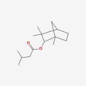 molecular formula C15H26O2 B11745568 (1,3,3-trimethyl-2-bicyclo[2.2.1]heptanyl) 3-methylbutanoate CAS No. 59672-05-8