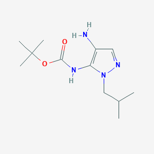 molecular formula C12H22N4O2 B11745573 tert-butyl (4-amino-1-isobutyl-1H-pyrazol-5-yl)carbamate 