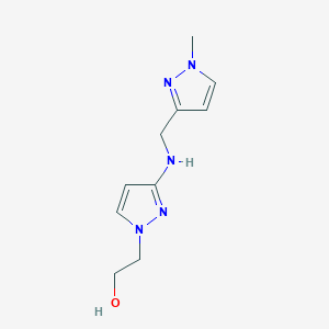 2-(3-{[(1-methyl-1H-pyrazol-3-yl)methyl]amino}-1H-pyrazol-1-yl)ethan-1-ol