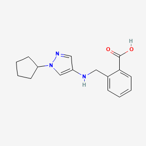 2-{[(1-cyclopentyl-1H-pyrazol-4-yl)amino]methyl}benzoic acid