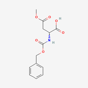 molecular formula C13H15NO6 B11745614 (2R)-4-methoxy-4-oxo-2-(phenylmethoxycarbonylamino)butanoic acid 