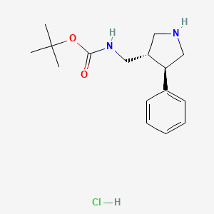 tert-butyl (Trans-4-phenylpyrrolidin-3-yl)methylcarbamate hydrochloride