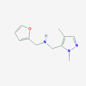 [(1,4-dimethyl-1H-pyrazol-5-yl)methyl][(furan-2-yl)methyl]amine