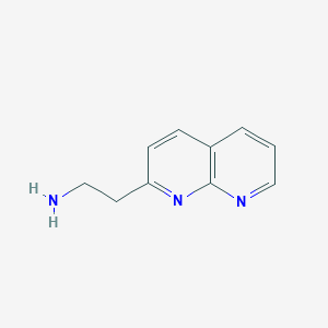 molecular formula C10H11N3 B11745696 2-(1,8-Naphthyridin-2-yl)ethan-1-amine 