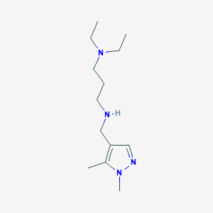 molecular formula C13H26N4 B11745698 [3-(diethylamino)propyl][(1,5-dimethyl-1H-pyrazol-4-yl)methyl]amine 