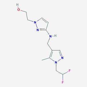 2-[3-({[1-(2,2-difluoroethyl)-5-methyl-1H-pyrazol-4-yl]methyl}amino)-1H-pyrazol-1-yl]ethan-1-ol