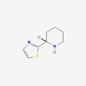 molecular formula C8H12N2S B11745736 (2S)-2-(1,3-Thiazol-2-YL)piperidine 