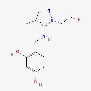 4-({[1-(2-fluoroethyl)-4-methyl-1H-pyrazol-5-yl]amino}methyl)benzene-1,3-diol