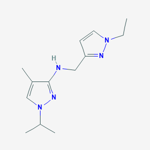 N-[(1-ethyl-1H-pyrazol-3-yl)methyl]-4-methyl-1-(propan-2-yl)-1H-pyrazol-3-amine