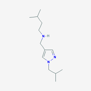 molecular formula C13H25N3 B11745779 (3-methylbutyl)({[1-(2-methylpropyl)-1H-pyrazol-4-yl]methyl})amine 