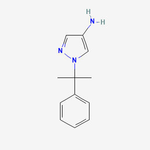 molecular formula C12H15N3 B11745785 1-(2-Phenylpropan-2-yl)-1H-pyrazol-4-amine 