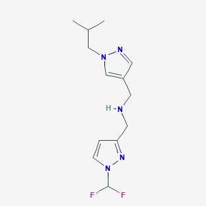 {[1-(difluoromethyl)-1H-pyrazol-3-yl]methyl}({[1-(2-methylpropyl)-1H-pyrazol-4-yl]methyl})amine