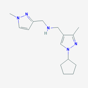 [(1-cyclopentyl-3-methyl-1H-pyrazol-4-yl)methyl][(1-methyl-1H-pyrazol-3-yl)methyl]amine