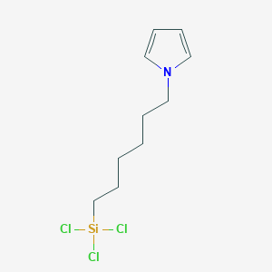 molecular formula C10H16Cl3NSi B11745822 1-[6-(Trichlorosilyl)hexyl]-1H-pyrrole 