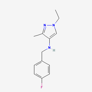 1-ethyl-N-[(4-fluorophenyl)methyl]-3-methyl-1H-pyrazol-4-amine