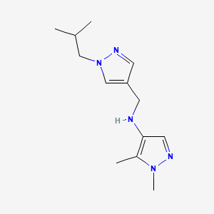 1,5-dimethyl-N-{[1-(2-methylpropyl)-1H-pyrazol-4-yl]methyl}-1H-pyrazol-4-amine