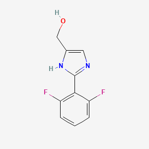 molecular formula C10H8F2N2O B11745855 2-(2,6-Difluorophenyl)imidazole-5-methanol 