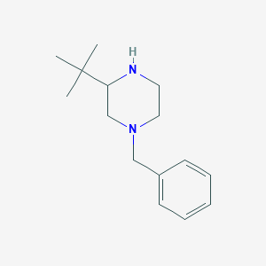 molecular formula C15H24N2 B11745886 1-Benzyl-3-tert-butylpiperazine 