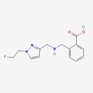 molecular formula C14H16FN3O2 B11745889 2-[({[1-(2-fluoroethyl)-1H-pyrazol-3-yl]methyl}amino)methyl]benzoic acid CAS No. 1855938-09-8