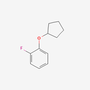 molecular formula C11H13FO B11745924 1-Cyclopentyloxy-2-fluoro-benzene 