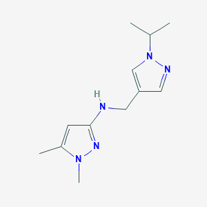 1,5-dimethyl-N-{[1-(propan-2-yl)-1H-pyrazol-4-yl]methyl}-1H-pyrazol-3-amine