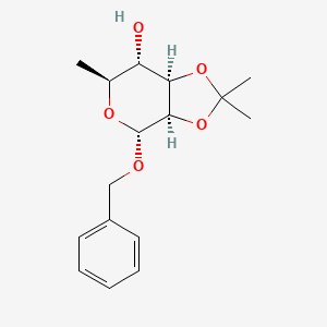 molecular formula C16H22O5 B11745957 (3aR,4R,6S,7S,7aR)-4-(benzyloxy)-2,2,6-trimethyl-hexahydro-[1,3]dioxolo[4,5-c]pyran-7-ol 