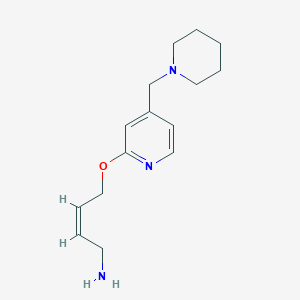 molecular formula C15H23N3O B11745969 2-Buten-1-amine, 4-[[4-(1-piperidinylmethyl)-2-pyridinyl]oxy]-, (Z)- 