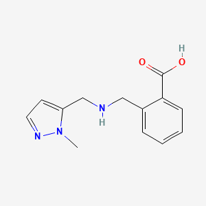 2-({[(1-methyl-1H-pyrazol-5-yl)methyl]amino}methyl)benzoic acid