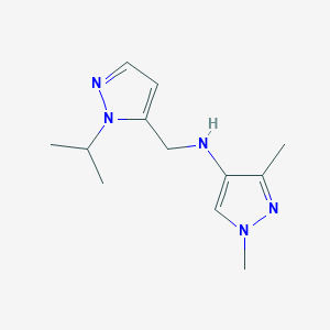 1,3-dimethyl-N-{[1-(propan-2-yl)-1H-pyrazol-5-yl]methyl}-1H-pyrazol-4-amine