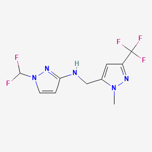 1-(difluoromethyl)-N-{[1-methyl-3-(trifluoromethyl)-1H-pyrazol-5-yl]methyl}-1H-pyrazol-3-amine