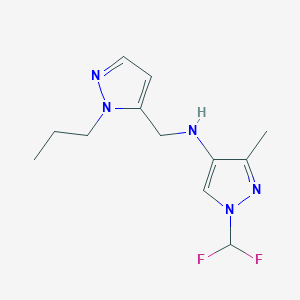 1-(difluoromethyl)-3-methyl-N-[(1-propyl-1H-pyrazol-5-yl)methyl]-1H-pyrazol-4-amine