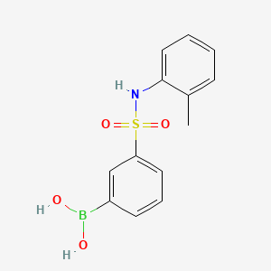 molecular formula C13H14BNO4S B11746016 (3-(N-(o-tolyl)sulfamoyl)phenyl)boronic acid 