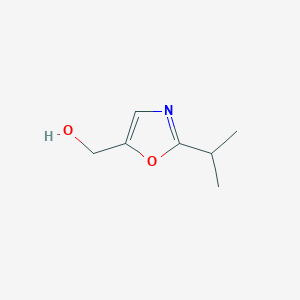 molecular formula C7H11NO2 B11746027 [2-(Propan-2-yl)-1,3-oxazol-5-yl]methanol 