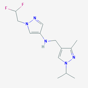 1-(2,2-difluoroethyl)-N-{[3-methyl-1-(propan-2-yl)-1H-pyrazol-4-yl]methyl}-1H-pyrazol-4-amine