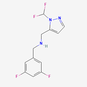 {[1-(difluoromethyl)-1H-pyrazol-5-yl]methyl}[(3,5-difluorophenyl)methyl]amine