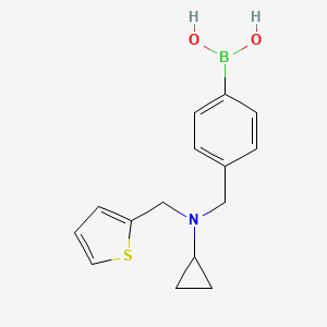 (4-((Cyclopropyl(thiophen-2-ylmethyl)amino)methyl)phenyl)boronic acid