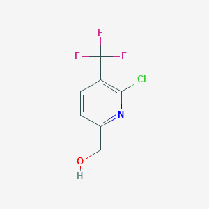 molecular formula C7H5ClF3NO B11746112 (6-Chloro-5-(trifluoromethyl)pyridin-2-yl)methanol 