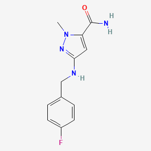 3-[(4-fluorobenzyl)amino]-1-methyl-1H-pyrazole-5-carboxamide