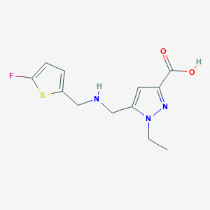 1-ethyl-5-({[(5-fluorothiophen-2-yl)methyl]amino}methyl)-1H-pyrazole-3-carboxylic acid