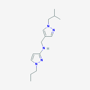 N-{[1-(2-methylpropyl)-1H-pyrazol-4-yl]methyl}-1-propyl-1H-pyrazol-3-amine