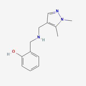 2-({[(1,5-Dimethyl-1H-pyrazol-4-YL)methyl]amino}methyl)phenol