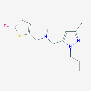 [(5-fluorothiophen-2-yl)methyl][(3-methyl-1-propyl-1H-pyrazol-5-yl)methyl]amine