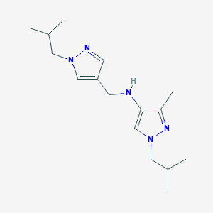 3-methyl-1-(2-methylpropyl)-N-{[1-(2-methylpropyl)-1H-pyrazol-4-yl]methyl}-1H-pyrazol-4-amine