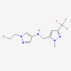 1-(2-fluoroethyl)-N-{[1-methyl-3-(trifluoromethyl)-1H-pyrazol-5-yl]methyl}-1H-pyrazol-4-amine