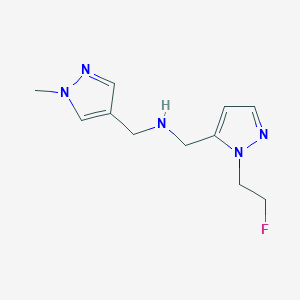 {[1-(2-fluoroethyl)-1H-pyrazol-5-yl]methyl}[(1-methyl-1H-pyrazol-4-yl)methyl]amine