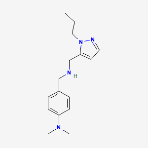 N,N-dimethyl-4-({[(1-propyl-1H-pyrazol-5-yl)methyl]amino}methyl)aniline